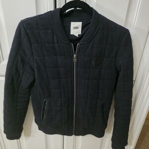 Vans Black Quilted Bomber Jacket